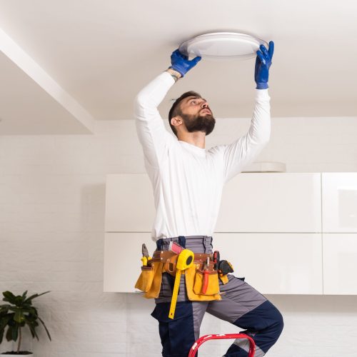 Electrician,Mounting,Ceiling,Lamp,-,Installing,The,Wires. Electrician,Mounting,Ceiling,Lamp,-,Installing,The,Wires.